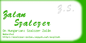 zalan szalczer business card